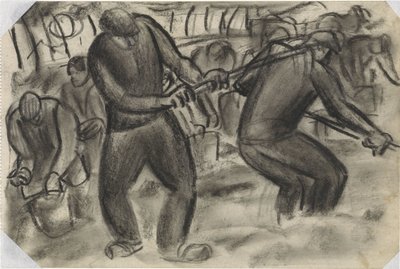 Potato Diggers in the Field by Leo Gestel