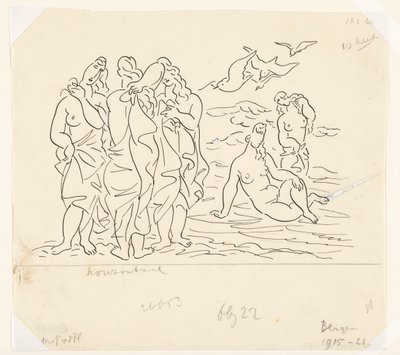 Bathers (Sketch) by Leo Gestel