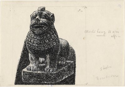 Statue of a Lion by Leo Gestel