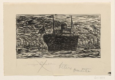 Ship Entering the Port of London by Leo Gestel