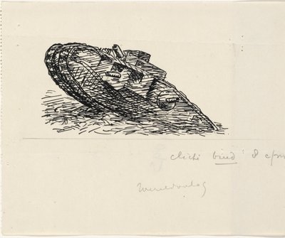 Tank Driving Up a Hill by Leo Gestel