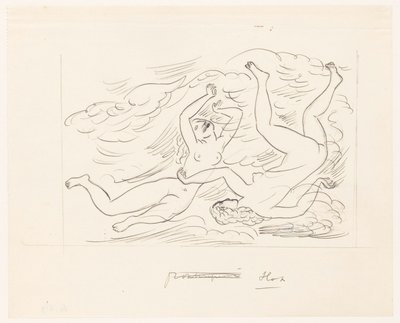 Two Naked Women, Swimming by Leo Gestel