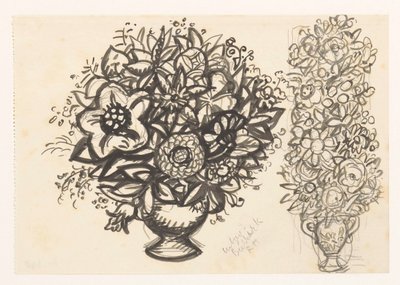 Two Vases with Flowers by Leo Gestel