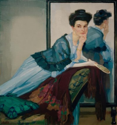 Lady in Blue by Leo Putz