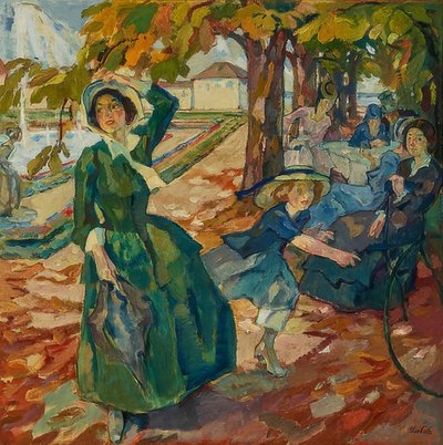 In Schleissheim Park. Around 1906 by Leo Putz