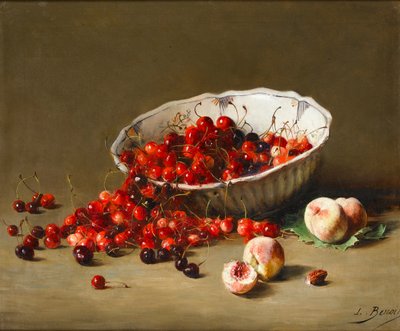 A Bowl of Cherries by Leon Alfred Benoit