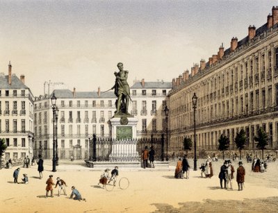 Piazza Cambronne in Nantes, France by Leon Auguste Asselineau