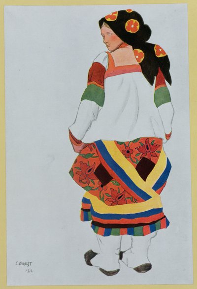 Costume design for a Peasant Girl by Leon Bakst