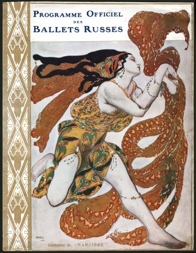 Narcissus by Les Ballets Russes (Illustration) by Leon Bakst
