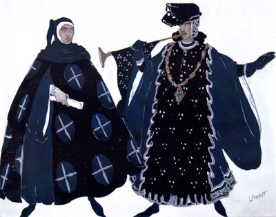 Two Heralds, Ballet Costume Design by Leon Bakst