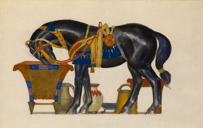Watering Horse by Leon Bakst