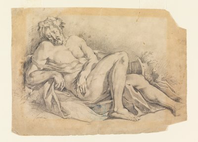 Bacchus Sleeping (after Poussin) by Leon Dabo