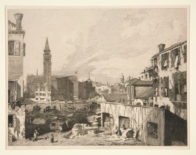 View in Venice (Scuola della Carita) by Leon Gaucherel