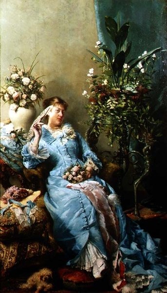 Lady with a Fan by Leon Henri Marie Frederic