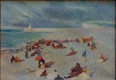 Scene on the Beach by Leon Pourtau