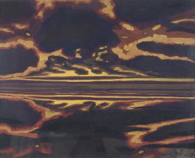 Seascape with Setting Sun by Leon Spilliaert