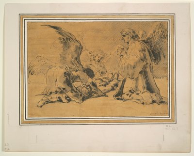 Dead Abel Mourned by Angels by Leonard Bramer
