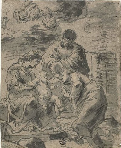 The Mystic Marriage of Saint Catherine by Leonard Bramer