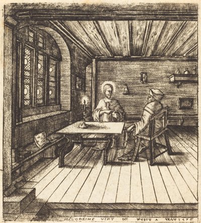 Nicodemus Comes to Christ by Night by Leonard Gaultier