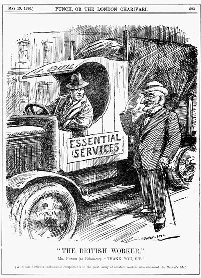 General Strike in Britain by Leonard Raven Hill