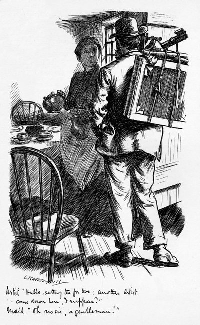 Oh No Sir A Gentleman, c1899 by Leonard Raven Hill