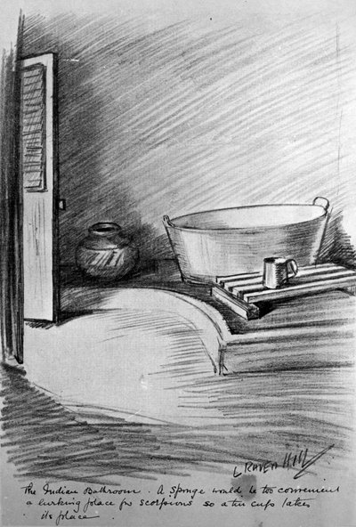 The Indian Bathroom by Leonard Raven Hill