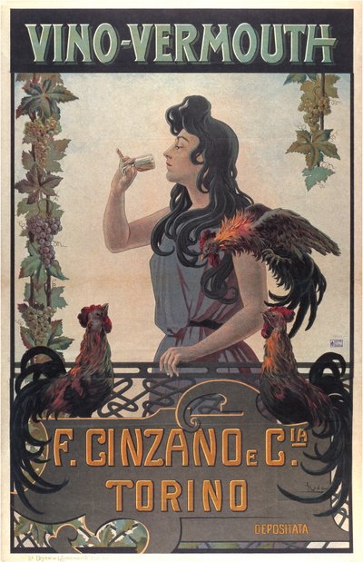 Vino-Vermouth advertising, c.1900 by Leonardo Roda