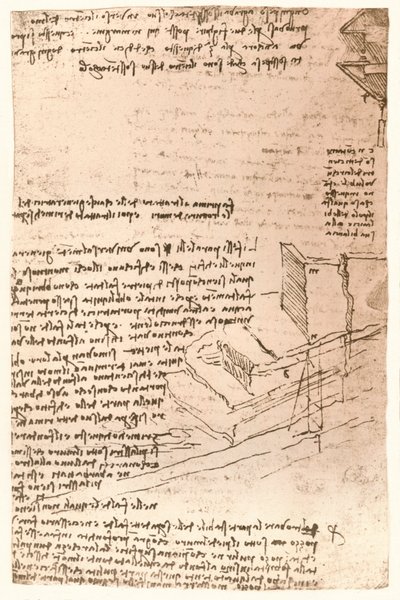 Architectural drawing, c1472-c1519 by Leonardo da Vinci