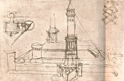 Architecture for castles by Leonardo da Vinci