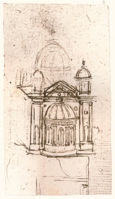 Drawing of Ecclesiastical Architecture (c1472-c1519, 1883) by Leonardo da Vinci