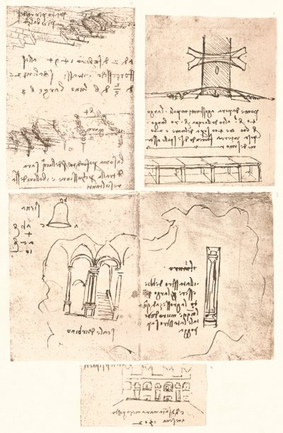 Four Topographical Drawings by Leonardo da Vinci