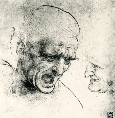 Head Studies by Leonardo da Vinci