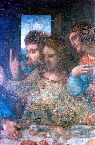The Last Supper (detail) by Leonardo da Vinci