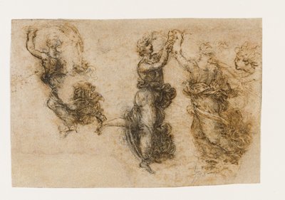 Three dancing female figures, 1517-1518 by Leonardo da Vinci