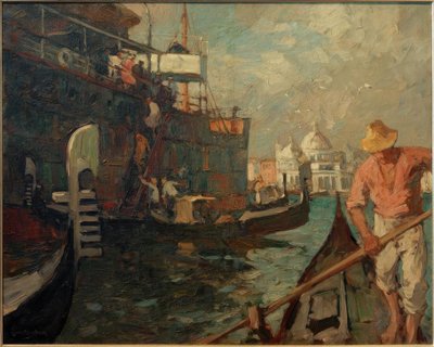 Disembarking in Venice by Leonhard Sandrock