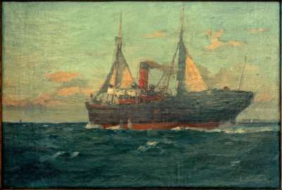 Steamer with Auxiliary Sails by Leonhard Sandrock