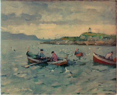 Fishermen on the Lofoten by Leonhard Sandrock