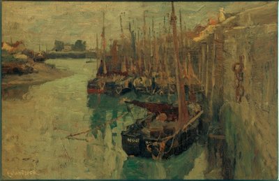 Fishing Harbor of Nieuport by Leonhard Sandrock