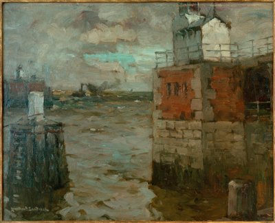 Harbor Exit (Cuxhaven) by Leonhard Sandrock