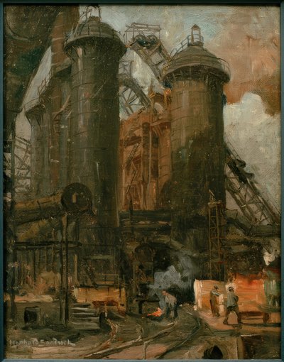 Working at the Blast Furnace by Leonhard Sandrock