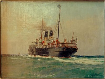 Paddle Steamer by Leonhard Sandrock