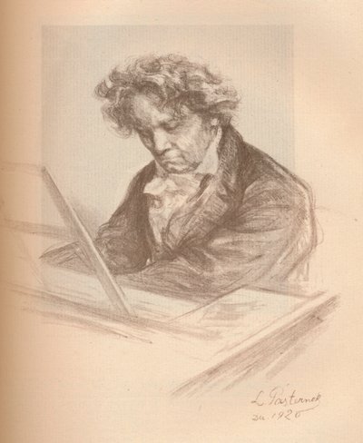 Portrait of Beethoven by Leonid Osipovic Pasternak