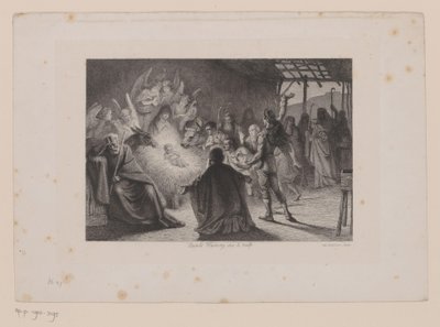 Adoration of the Shepherds by Leopold Flameng