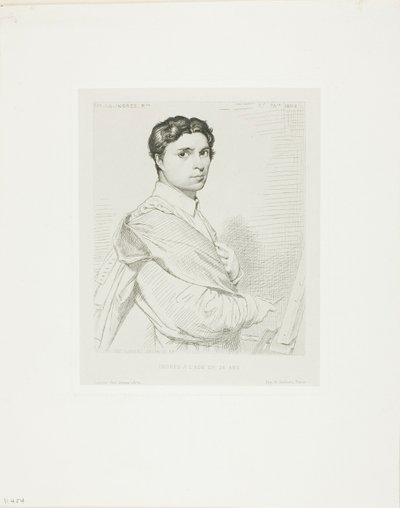 Ingres at Age Twenty-four by Leopold Flameng