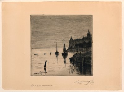 View of Amsterdam by Leopold Flameng