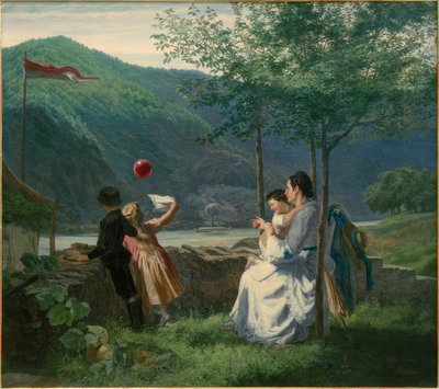 The Ship Landing in Weißenkirchen by Leopold Till