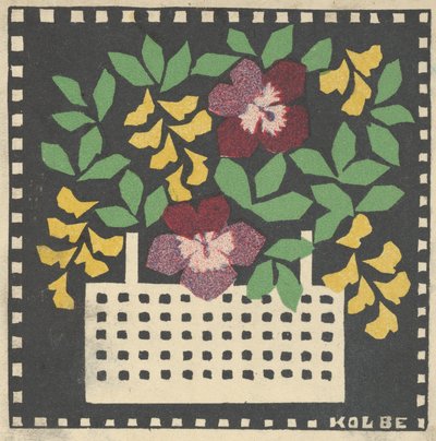 Basket of Flowers by Leopoldine Kolbe