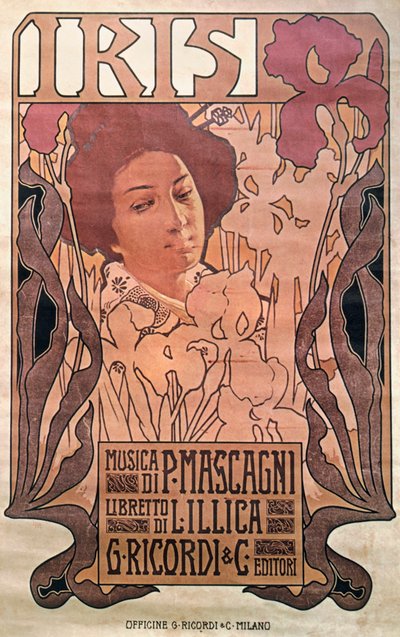 "Iris" by Pietro Mascagni by Leopoldo Metlicovitz