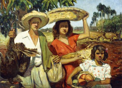 Peasants by Leopoldo Romañach