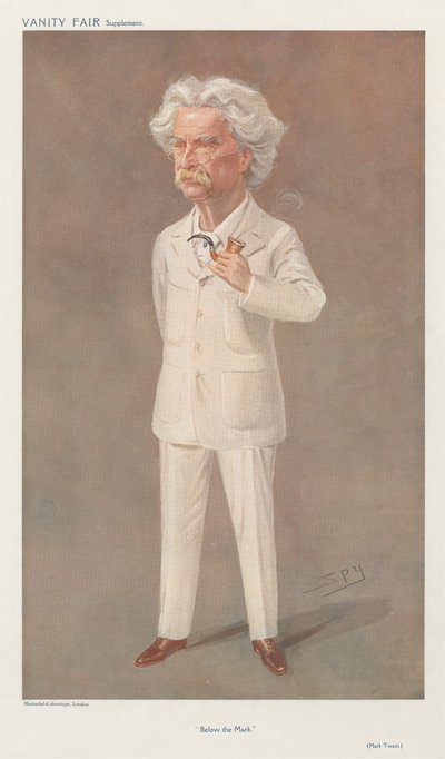 Below the Mark, Mark Twain by Leslie Matthew Spy Ward